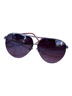 Andrea Jovine Purple Large Aviator Sunglasses Women Gradient Lenses